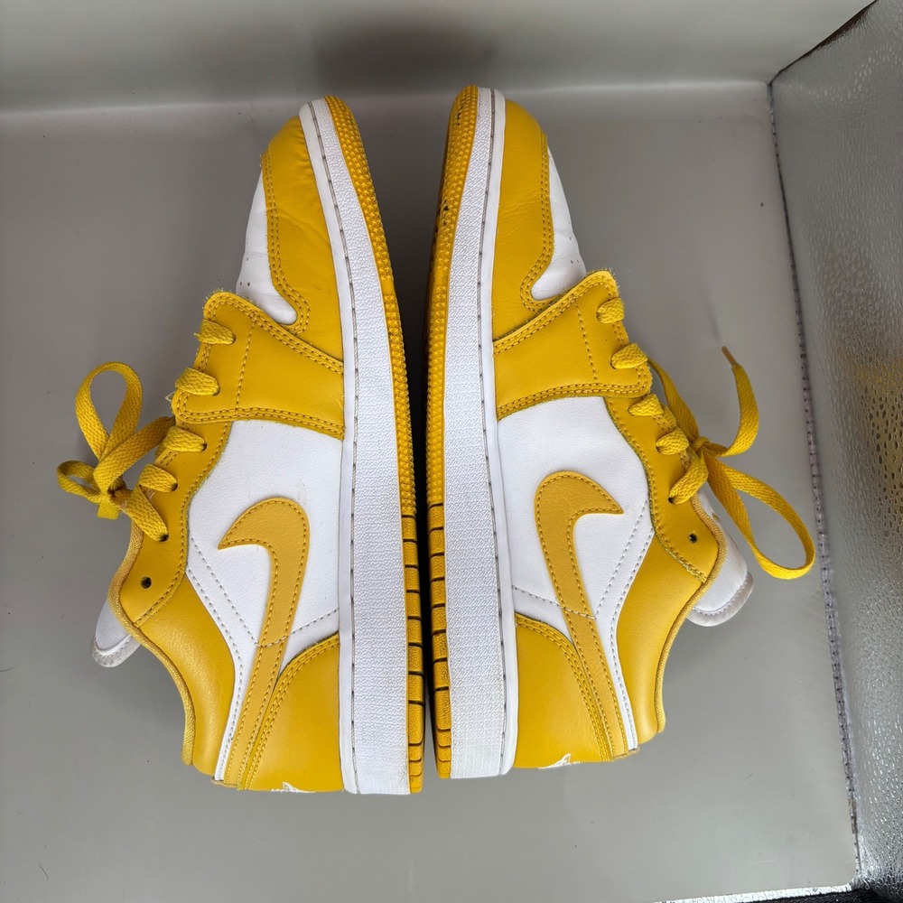 Nike Air Jordan 1 Low Pollen Yellow White GS 553560-171 Kids 6.5Y Womens 8 - Picture 5 of 7